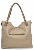 Torebka Damska Shopper Bag XL firmy Hernan HB0337 Ciemno Beżowa/Ziemista